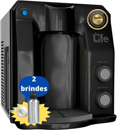 Filtro Purificador Água com Super Ozônio Gelada Compressor Bactericida Flex Oxi - Top life (127, Preto)