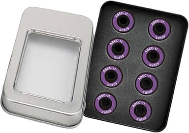 Almencla Rolamentos de cerâmica para skate de velocidade com blindagem 608 RS ABEC-11 Conjunto de 8 unidades para patinetes de skate.