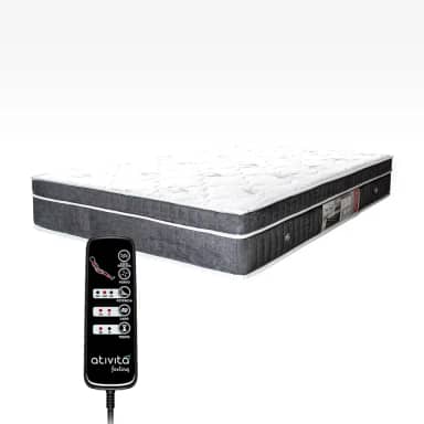 Colchão Casal (1,38 x 1,88 m) com Controle Massagem (Cinza Grafite)