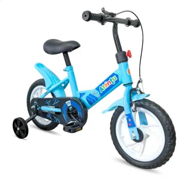Bicicleta Infantil Aro 12 com Pedal e Rodinhas de Apoio para Menino e Menina, Modelo Educativo, Confortável e Seguro para Primeiros Passeios