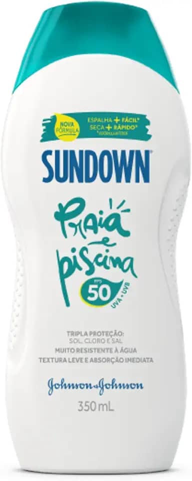 Johnson's Sundown Protetor Solar Corpo E Rosto Praia E Piscina Fps 50 350Ml