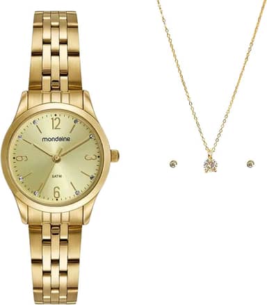 Kit Relógio Mondaine Analógico 32720lpmkde1k1 Dourado