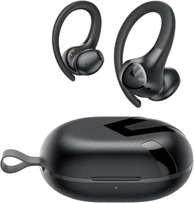 SoundPEATS Wings2 Fones de Ouvido Sem Fio Esportivos Bluetooth 5.3 Motorista 13mm IPX4 Modo de Jogo Semi-intra-auricular com Gancho de Orelha Suporte de Aplicativo para Esportes Total 30Horas