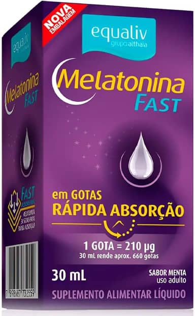 Suplemento Líquido Equaliv melatonina Fast 30ml Rápida Absorção