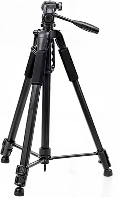 Tripe Profissional Semi-Hidraulica 180cm Para Cameras E Celulares Ideal Para Estabilizar Videos E Fotos - Com Tres Monopes Com Trava