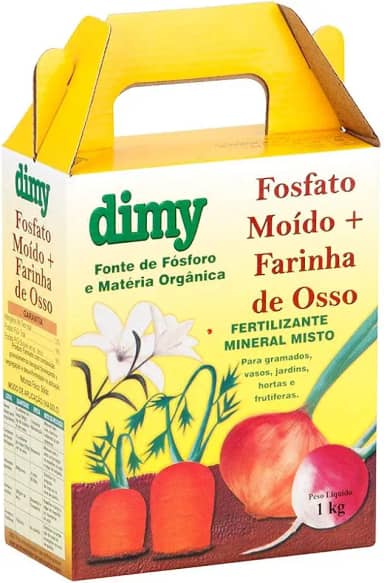 Farinha de Osso + Fosfato Moído - Fertilizante Mineral - 1kg