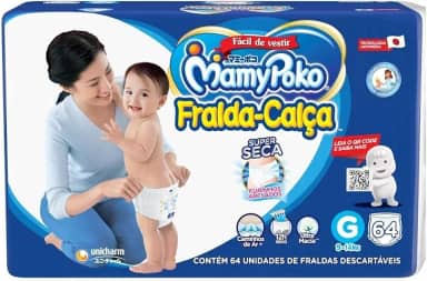 MamyPoko Fralda-Calça Premium Seca G 60 Unidades