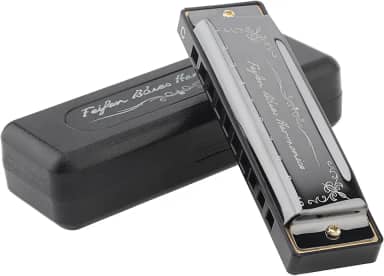 OriGlam Gaita 10 furos 20 melodias órgão boca harpa, blues gaita chave de C com estojo para blues folk jazz pop para iniciantes, presente para adultos