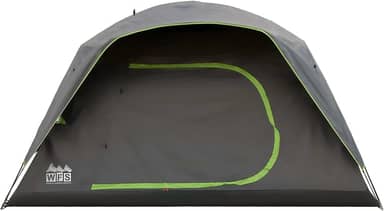 WFS Barraca de acampamento blackout para 8 pessoas, cinza, 3,5 x 2,7 m