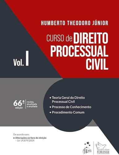 Curso de Direito Processual Civil Vol.1 - 66ª Edição 2025