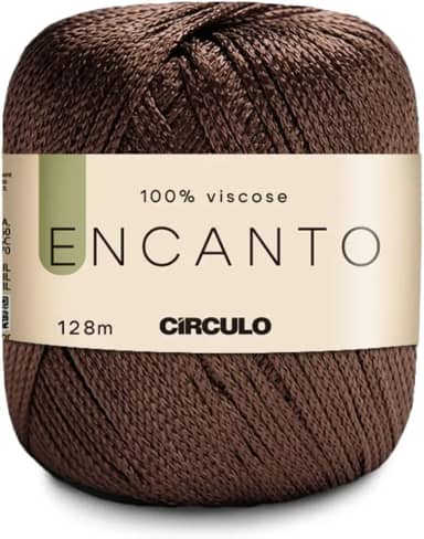 Linha Fio Encanto Chocolate Para Croche/Trico 128m Circulo 100% Viscose