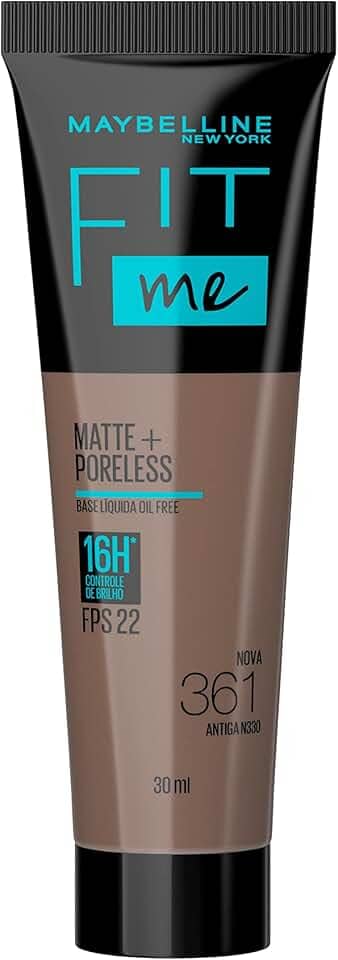 Base Líquida Maybelline NY Fit Me Matte FPS 22 Cor 361 (Antiga N330), 30ml