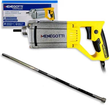 Vibrador De Concreto 220V Com Mangote 35mm X 1,2m Para Coluna e Laje Menegotti Profissional Kit