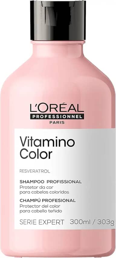 L'Oréal Professionnel Shampoo Vitamino Color, Protege e Preserva a Cor do Cabelo, Previne Danos, Adiciona Luminosidades aos Fios, 300ml
