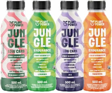 Kit 4 Bebida Isotônica Jungle: Uva, Morango, Limão, Tangerina