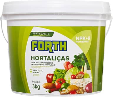 Adubo Forth Hortaliças, Adubo para Horta, NPK, Micronutrientes, Nutrição Balanceada, Balde, 3kg