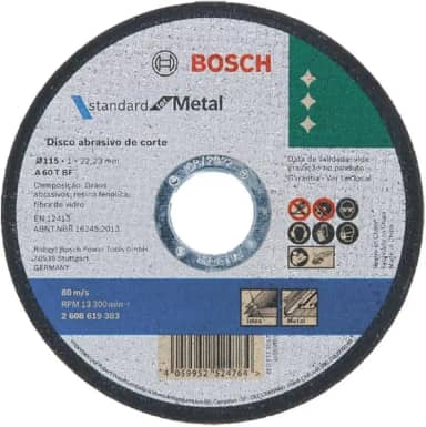 Bosch Disco de Corte Standard for Metal 115x1mm Reto