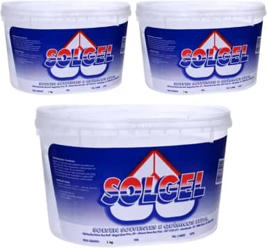 Kit 3 Potes Solgel Solven Original Parafina Gel P/Velas Cristalinas 1kg cada