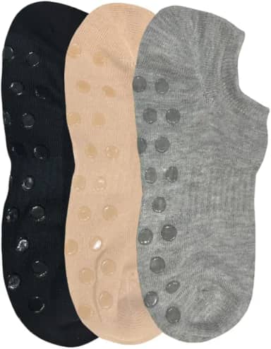 Kit 3 Pares Meias Antiderrapante Yoga Pilates Hidroginástica Unissex Sortida