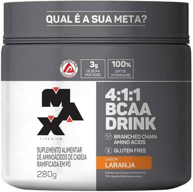 Max Titanium 4:1:1 Bcaa Drink (280G) - Sabor Laranja