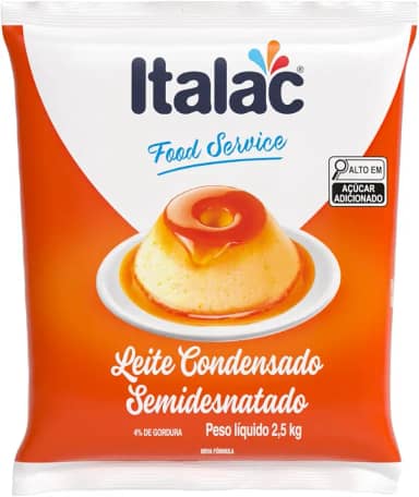 LEITE CONDENSADO SEMIDESNATADO ITALAC - BAG 2,5KG