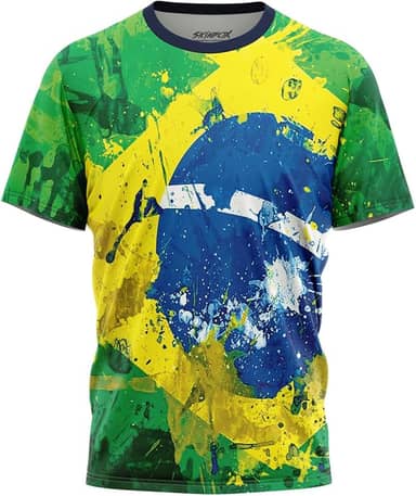 Camiseta Masculina Países e Locais Skinbox Estampa HD Regulação Térmica