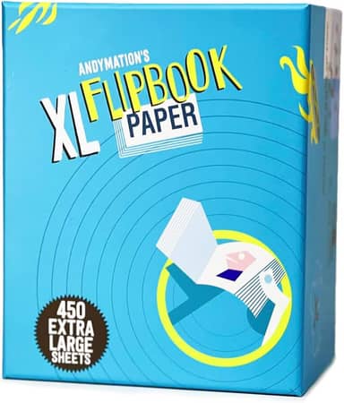 ANDYMATION Pacote de papel XL para desenho e flipbook, ideal para animação em grande escala