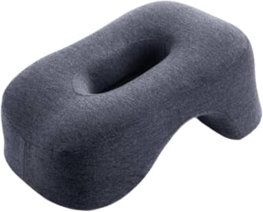 Travesseiro de dormir para escritório, travesseiro de dormir de bruços, confortável, multifuncional, portátil, para escritório, para biblioteca, Cinza Escuro