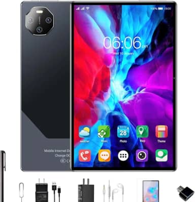 Tablet com tela de 11,6 polegadas, 16 GB de RAM + 512 GB de ROM, câmeras de 24 e 32 megapixels, bateria de 12.000 mAh, edição WiFi, Android 13 (Preto)