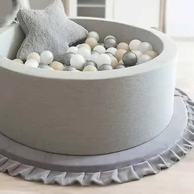 kids Piscina de bolinhas redonda de foam (cinza)