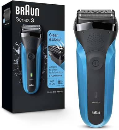 Braun Barbeador elétrico masculino, barbeador elétrico série 3 310s, recarregável, molhado e seco