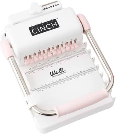 Encadernadora The Cinch We R - Furo Quadrado American Craft, 662789, Branco e Rosa, 1 Pc