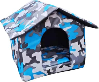 Abrigo para gatos vadios de inverno, cama para caverna de gatos, cortina à prova de vento, versátil, casa para gatinhos, filhotes para quintal, 35x30x35cm