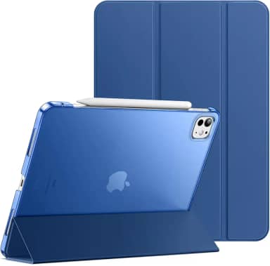 JETech Capa para iPad Pro 11 Polegadas M5/M4 (2025/2024) 6ª/5ª Geração, Concha Traseira Dura Tampa Inteligente Suporte Fino com Ativação/Repouso Automático (Marinha)