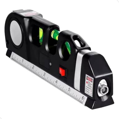 Trena Nivel a Laser Nivelador Medidor Profissional 3 ModosPrateleira Parede Estante Mundo Compras