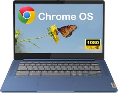 Lenovo IdeaPad Slim 3 Chromebook, tela Full HD de 14 polegadas (1920 x 1080), CPU MediaTek Kompanio 520 de 8 núcleos, 4 GB de RAM, 192 GB (64 GB eMMC + cartão micro SD de 128 GB), Wi-Fi 6, azul abismo