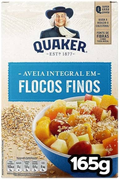 Aveia Em Flocos Finos Quaker Caixa 165G