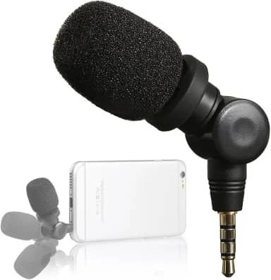 Microfone Profissional Saramonic Mini SmartMic Condensador Direcional, Para iPhone, iPad e Smartphones Android