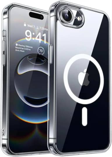 FIT IT Capa Magnética para iPhone 16e, Compatível com MagSafe, TPU Slim, Proteção para Câmera, Transparente (Transparente)
