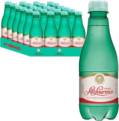 Água Mineral C/ Gás Pet SÃO LOURENÇO 300ml (24 unidades)
