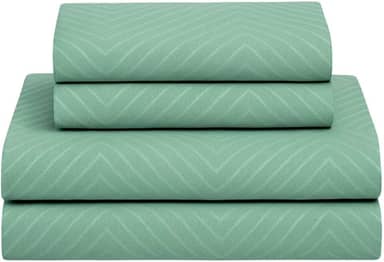 Jogo de Cama Bordado Acetinado Embossed 4 Peças - 1 Lençol de Cima, 1 Lençol de Elástico e 2 Fronhas, Não faz bolinha Toque Percal Em Poliéster Extra Macio | ADMIRARE (MONTANHA, QUEEN)