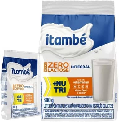 2 Unid -Leite Pó Instantâneo Integral Zero Lactose Itambé - 300g