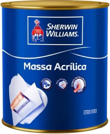SHERWIN WILLIAMS SW MASSA ACRÍLICA 6 Litros Semibrilhante Filler Balde Interior/Exterior