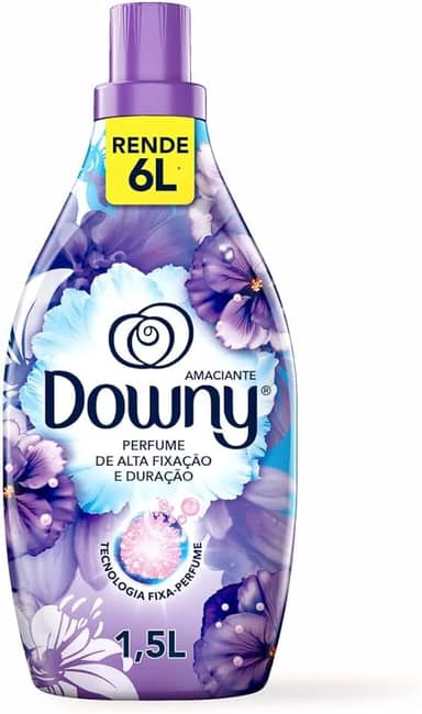 Downy Amaciante Concentrado Lirios Do Campo 1.5L, Rende 6L, Perfume com Notas de Lavanda e Algodão