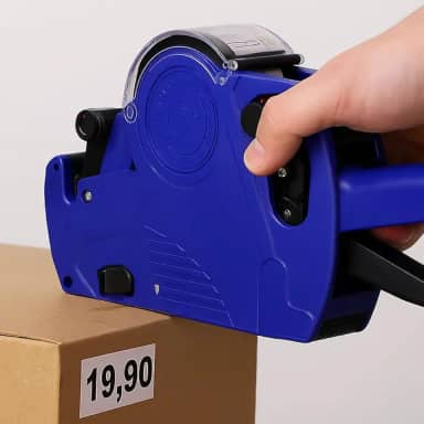 Etiquetadora para Preço 8 Dígitos com Refil e etiquetas | Compacta, Precisa e Econômica portatil