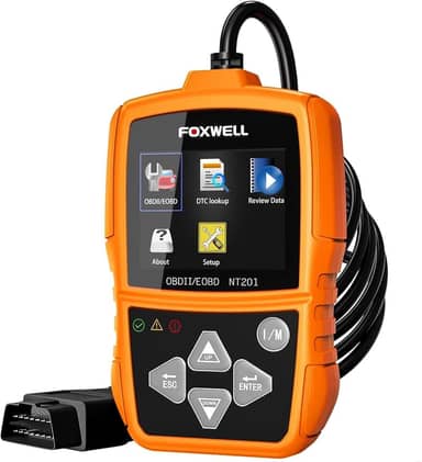 FOXWELL NT201 OBD2 Scanner Automotivo em Portugues Brasil Motor de Verificação do lLeitor de Código Profissional Ferramentas de Diagnóstico OBD2