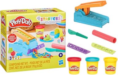 Play-Doh Massinha de Modelar Infantil, Kit Inicial Fábrica Divertida, conjunto de massinha com acessórios e 2 potes de massa de modelar, presente de Natal para crianças acima de 3 anos