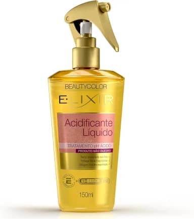 Acidificante Líquido E.lixir 150ml – Cabelos Mais Alinhados, Sedosos e com Brilho Intenso – Textura Leve, pH Equilibrado e Cutículas Seladas – Para Fios Porosos e Opacos – Beauty Color