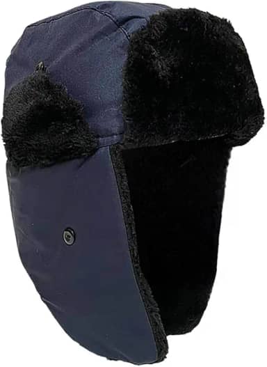 Touca Ushanka Russa Azul Gorro Termico Chapka Balaclava Frio Inverno Neve Forrada
