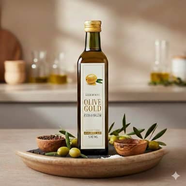 Olive Gold Azeite Português de Oliva Extra Virgem Premium, Garrafa de Vidro, 500ml